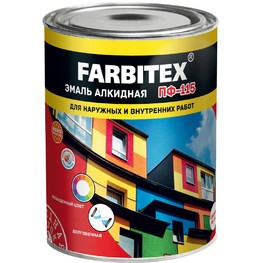 Эмаль алкидная пф-115 Farbitex 0.9 кг